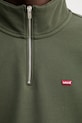 Levi's felpa in cotone LSE_ORIGINAL HM 1/4 ZIP 001B9 verde
