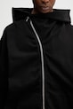Rick Owens DRKSHDW Mountain Hun bluza rozpinana z kapturem bawełniana męska czarny DU01F4278.RIGP