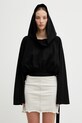 Rick Owens DRKSHDW bluza bawełniana DS01F4218.RN czarny SS26