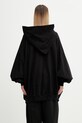 Odzież Rick Owens DRKSHDW Mountain bluza rozpinana z kapturem bawełniana damska DS01F4228.RIGP czarny