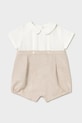 Mayoral Newborn ромпер для младенцев с добавлением льна бежевый 1604.1J.Newborn.PPY2