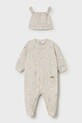 Mayoral Newborn śpioszki niemowlęce beżowy 1718.1E.Newborn.PPY2