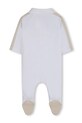 BOSS rampers niemowlęcy bawełniany J53041 biały SS26