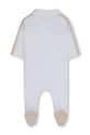 BOSS rampers niemowlęcy bawełniany J53041 biały SS26