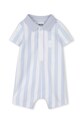 BOSS rampers niemowlęcy bawełniany niebieski J53032