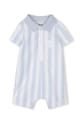 BOSS rampers niemowlęcy bawełniany niebieski J53032