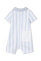 BOSS rampers niemowlęcy bawełniany J53032 niebieski SS26