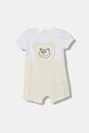 Guess rampers niemowlęcy bawełniany żółty P6GG01.K6YW4.PPY2.M