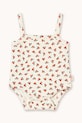 Tinycottons body niemowlęce TINY ROSES RIB SLEEVELESS BODY biały SS26.102