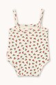 Tinycottons body niemowlęce TINY ROSES RIB SLEEVELESS BODY SS26.102 biały SS26