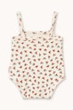 Tinycottons body niemowlęce TINY ROSES RIB SLEEVELESS BODY SS26.102 biały SS26