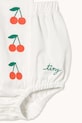 Dziewczynka Tinycottons body bawełniane niemowlęce MINI CHERRIES TWILL BODY SS26.315 biały