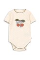 Bavlnené body pre bábätká Konges Sløjd MINNIE SS BODY GOTS KS105008.PPY2 béžová SS26