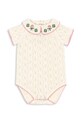 Konges Sløjd body z domieszką wełny niemowlęce ROSIER ROMPER beżowy KS105060.PPY2