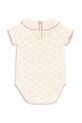 Konges Sløjd body z domieszką wełny niemowlęce ROSIER ROMPER KS105060.PPY2 beżowy SS26