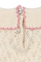Dziewczynka Konges Sløjd body z domieszką wełny niemowlęce ROSIER ROMPER KS105060.PPY2 beżowy