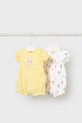 Βρεφικά φορμάκια Mayoral Newborn 2-pack 2-pack κίτρινο 1705.2D.Newborn.PPY2