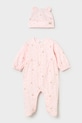 Mayoral Newborn śpioszki niemowlęce różowy 1706.2F.Newborn.PPY2
