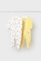 Dupačky pre bábätká Mayoral Newborn 2-pak 2-pak žltá 1708.2G.Newborn.PPY2