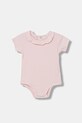 United Colors of Benetton body dziecięce bawełniane z elastanem różowy 3F1EAB00V.W.Stagionale