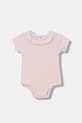 United Colors of Benetton body dziecięce bawełniane z elastanem różowy 3F1EAB00V.W.Stagionale