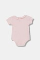 United Colors of Benetton body dziecięce bawełniane z elastanem 3F1EAB00V.W.Stagionale różowy SS26