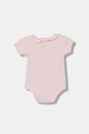 United Colors of Benetton body dziecięce bawełniane z elastanem 3F1EAB00V.W.Stagionale różowy SS26