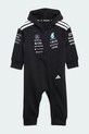 adidas Performance pajacyk z kapturem niemowlęcy z bawełny MERCEDES czarny KE5936