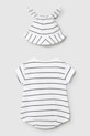 Mayoral Newborn rampers i kapelusz niemowlęcy 1606.1C.Newborn.PPY2 biały SS26