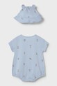 Mayoral Newborn rampers i kapelusz niemowlęcy 1606.1C.Newborn.PPY2 niebieski SS26