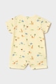Mayoral Newborn rampers bawełniany niemowlęcy 1717.1D.Newborn.PPY2 żółty SS26