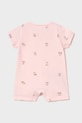Mayoral Newborn rampers bawełniany niemowlęcy 1717.1D.Newborn.PPY2 różowy SS26