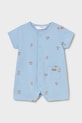 Mayoral Newborn rampers bawełniany niemowlęcy niebieski 1717.1D.Newborn.PPY2