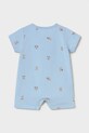 Mayoral Newborn rampers bawełniany niemowlęcy 1717.1D.Newborn.PPY2 niebieski SS26