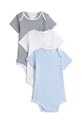 Tommy Hilfiger body dziecięce bawełniane z elastanem 3-pack niebieski KN0KN02374.PPY2