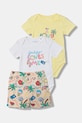 Guess komplet niemowlęcy bawełniany z elastanem żółty H6GW09.K6YW1.PPY2.M