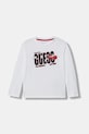 Guess longsleeve bawełniany dziecięcy nadruk biały N6RI01.K8HM4.PPY2