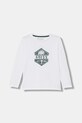 Guess longsleeve bawełniany dziecięcy nadruk biały N6RI19.K8HM4.PPY2