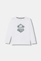 Guess longsleeve bawełniany dziecięcy nadruk biały N6RI19.K8HM4.PPY2