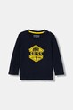 Guess longsleeve bawełniany dziecięcy nadruk granatowy N6RI19.K8HM4.PPY2
