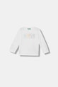 United Colors of Benetton longsleeve bawełniany dziecięcy nadruk biały 3I1XG10LM.P.Stagionale