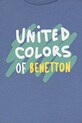 Chłopiec United Colors of Benetton longsleeve bawełniany dziecięcy 3I1XG10LM.P.Stagionale niebieski
