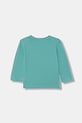 United Colors of Benetton longsleeve bawełniany dziecięcy 3I1XG10LM.P.Stagionale turkusowy SS26