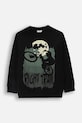 Детска блуза с дълги ръкави Coccodrillo памук черен WC6143101FBJ