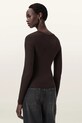 AllSaints longsleeve W270JB brązowy SS26
