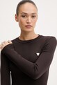 Majica dugih rukava Guess SONIA smeđa V6RI00.KD741