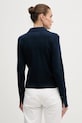 Tommy Hilfiger longsleeve bawełniany WW0WW47850 granatowy SS26