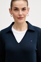 Odzież Tommy Hilfiger longsleeve bawełniany WW0WW47850 granatowy