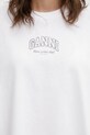 GANNI longsleeve bawełniany A1050068 biały A1050068