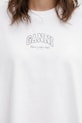 GANNI longsleeve bawełniany A1050068 biały A1050068